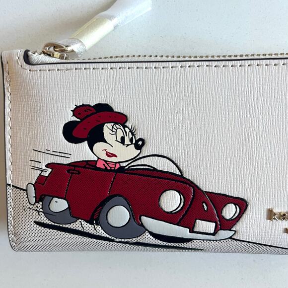 Kate Spade x Disney Collaboration, NWT Minnie Mouse Leather Wallet - Picture 4 of 17